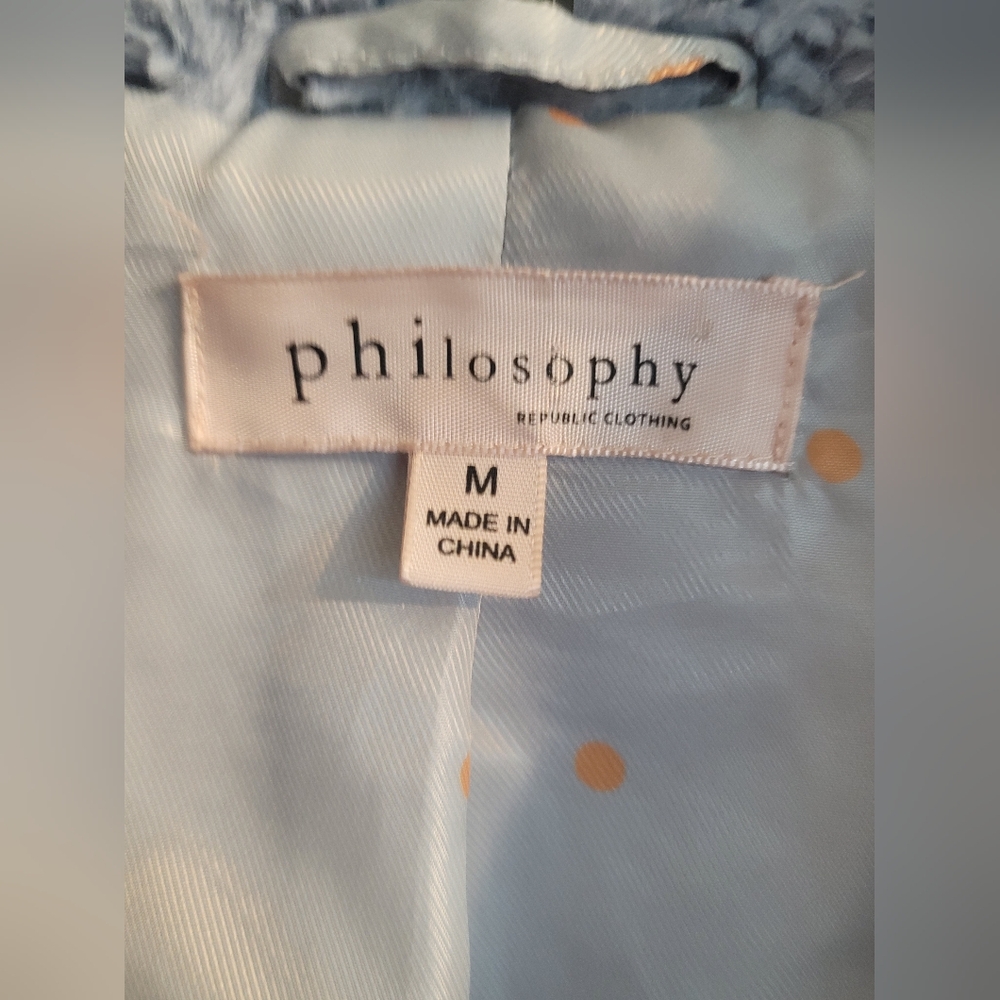 Womens Size M Philosophy Teddy Jacket in Lilac - Picture 2 of 12